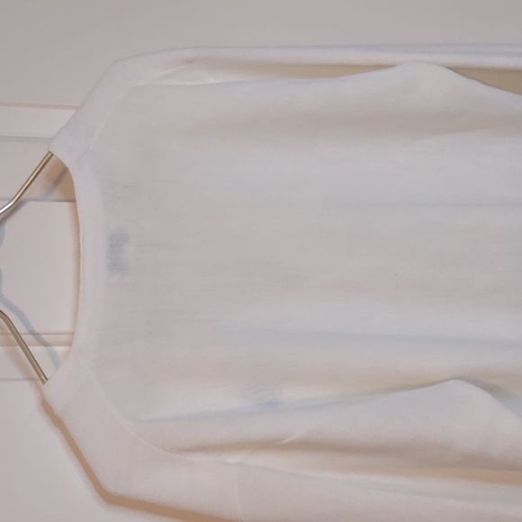 Vtg Men's White Izod Crest Embroidered Logo Button Cardigan Size Large - Picture 7 of 8